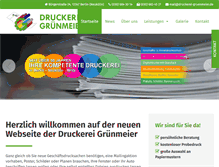 Tablet Screenshot of druckerei-gruenmeier.de